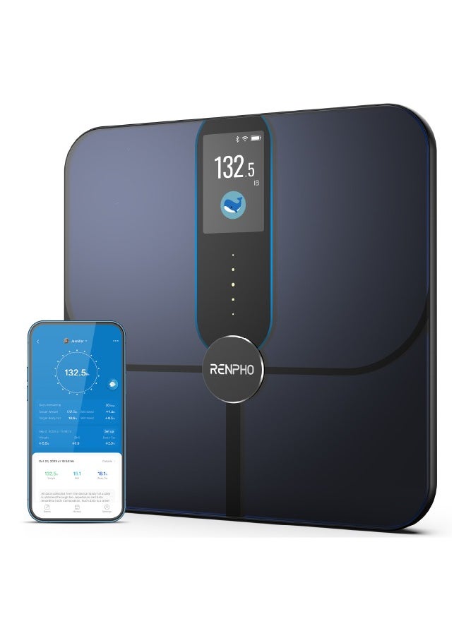 RENPHO RENPHO Smart Scale, Body Composition Scale with TFT LCD, Scale for Body Weight with 18 Metrics, Wi-Fi Scale with BMI, Body Fat, Muscle Mass, Rechargeable, Elis Nova  - Image 1