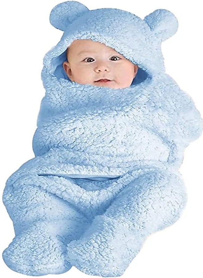BRANDONN Baby Blankets New Born Pack of Hooded Wearable Swaddle Wrappers Cum Blankets for Baby Boys and Baby Girls - Image 1
