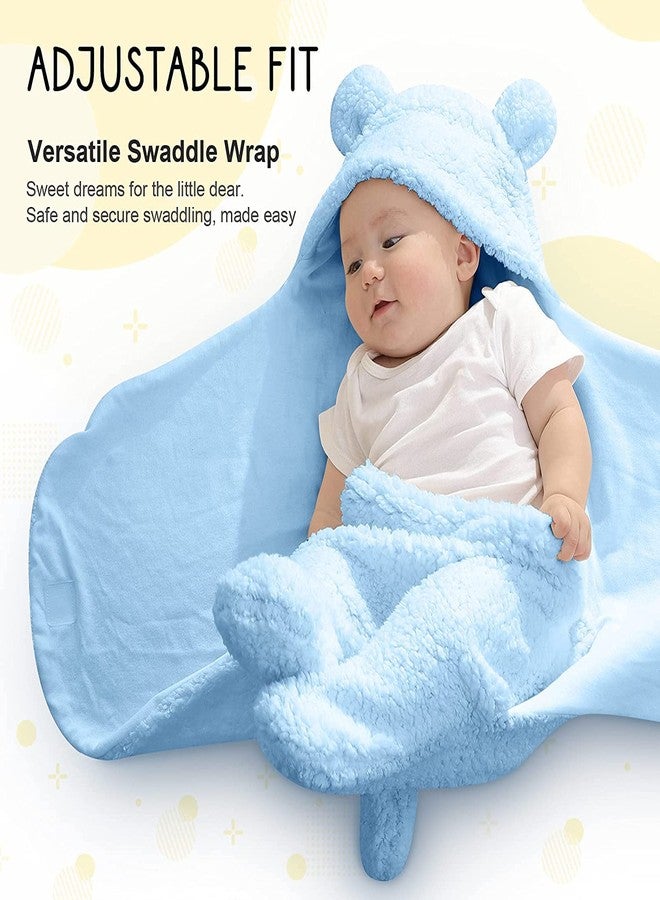 BRANDONN Baby Blankets New Born Pack of Hooded Wearable Swaddle Wrappers Cum Blankets for Baby Boys and Baby Girls - Image 3