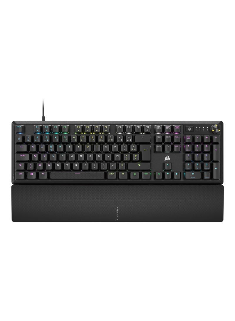 جايمنغ CORSAIR K70 CORE RGB Mechanical Wired Gaming Keyboard with Palmrest – Pre-Lubed MLX Red Linear Switches, SOCD, ABS Double-Shot Keycaps, Sound Dampening, Media Control Dial, QWERTY NA – Black - Image 1