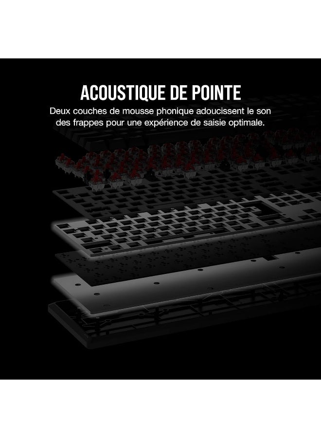 جايمنغ CORSAIR K70 CORE RGB Mechanical Wired Gaming Keyboard with Palmrest – Pre-Lubed MLX Red Linear Switches, SOCD, ABS Double-Shot Keycaps, Sound Dampening, Media Control Dial, QWERTY NA – Black - Image 2