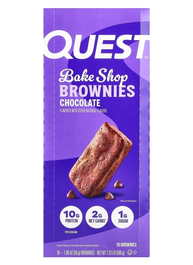 QUEST NUTRITION - Bake Shop Brownies Chocolate 10 Brownies 1.98 oz (56 g) Each - Image 1