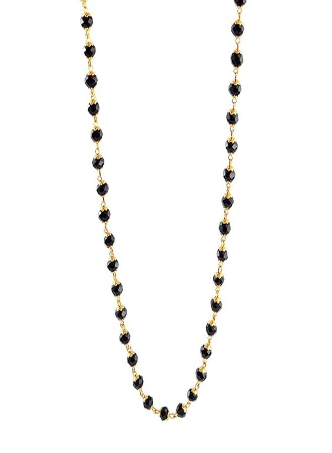 Ervio Black Crystal Beads Chain for Men & Women | Stylish Beaded Mala Necklace | Unisex Fashion Jewelry for Spiritual, Traditional | Lightweight Handcrafted Look Chain (multicolor) - Image 2