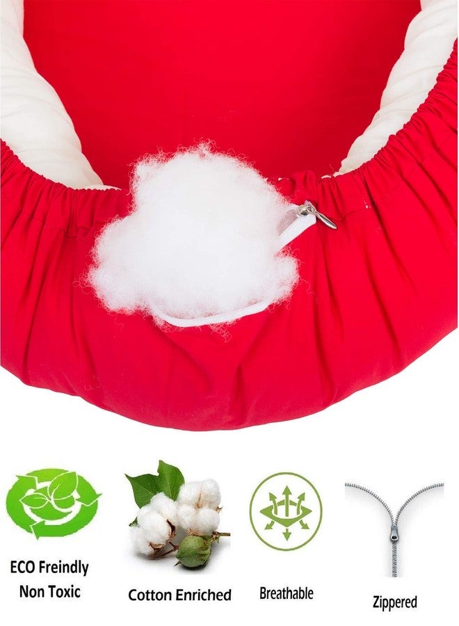 Get It Baby Boy's And Girl's Cotton Nest Sleeping Bed (Red) - Image 3