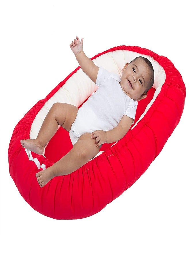 Get It Baby Boy's And Girl's Cotton Nest Sleeping Bed (Red) - Image 1