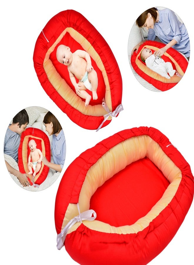 Get It Baby Boy's And Girl's Cotton Nest Sleeping Bed (Red) - Image 4