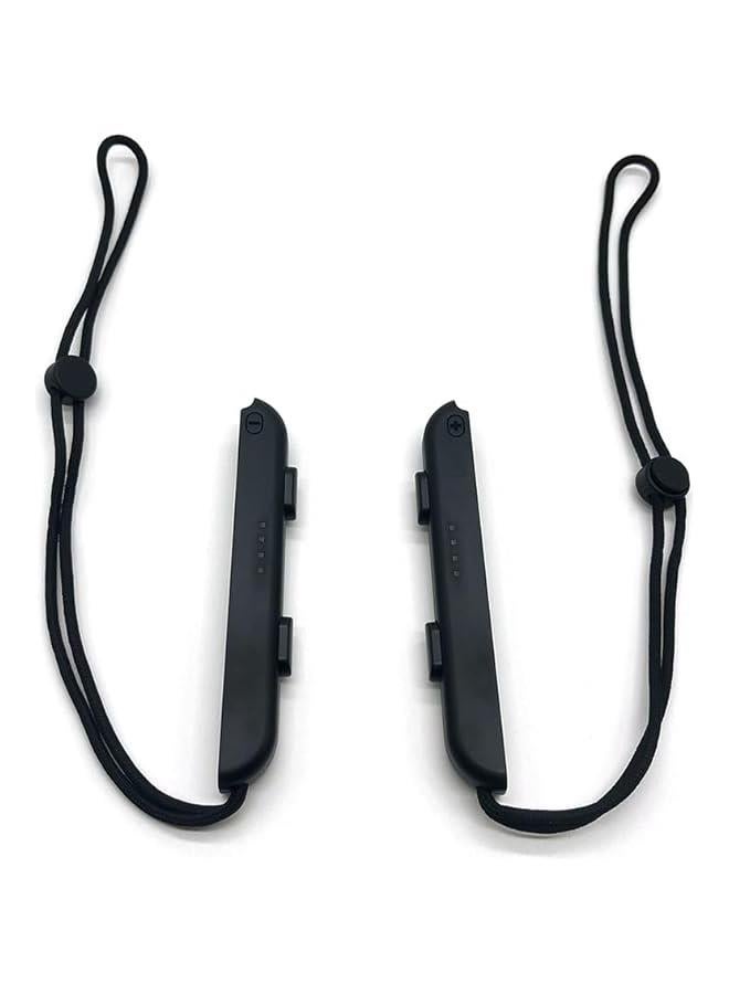 2 Pack Black Wrist Strap for Switch Joycon, Replacement for Joy Con Straps Adjustable Tightness(Plastic) 