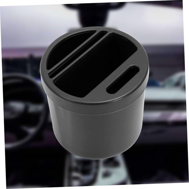 FAVOMOTO 3pcs Car Cup Holder Organizer for Phone and Cash Black Storage for Vehicle Drink and Item Organization Space-Saving Design for Tidy Interiors - Image 4
