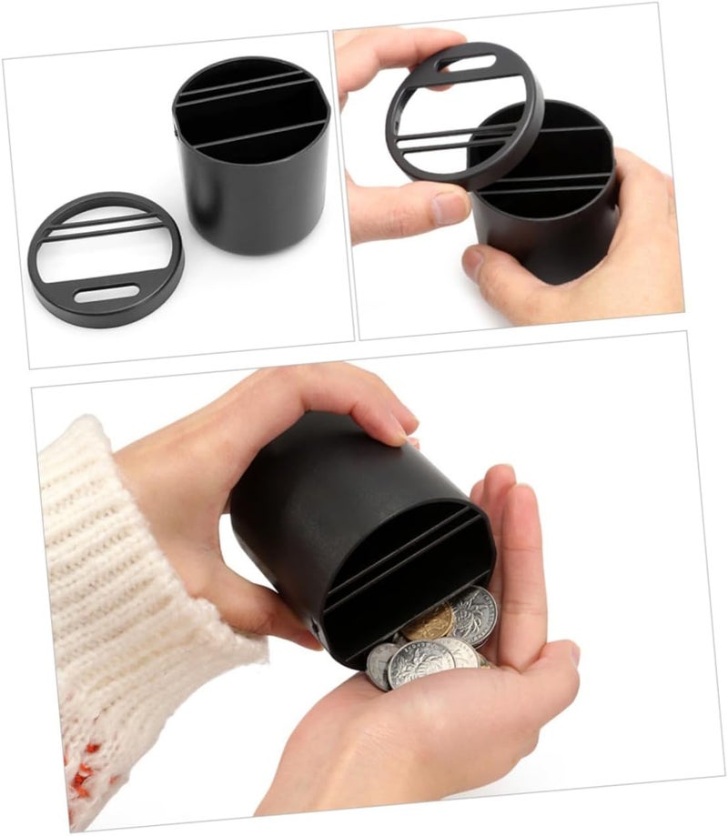 FAVOMOTO 3pcs Car Cup Holder Organizer for Phone and Cash Black Storage for Vehicle Drink and Item Organization Space-Saving Design for Tidy Interiors - Image 3