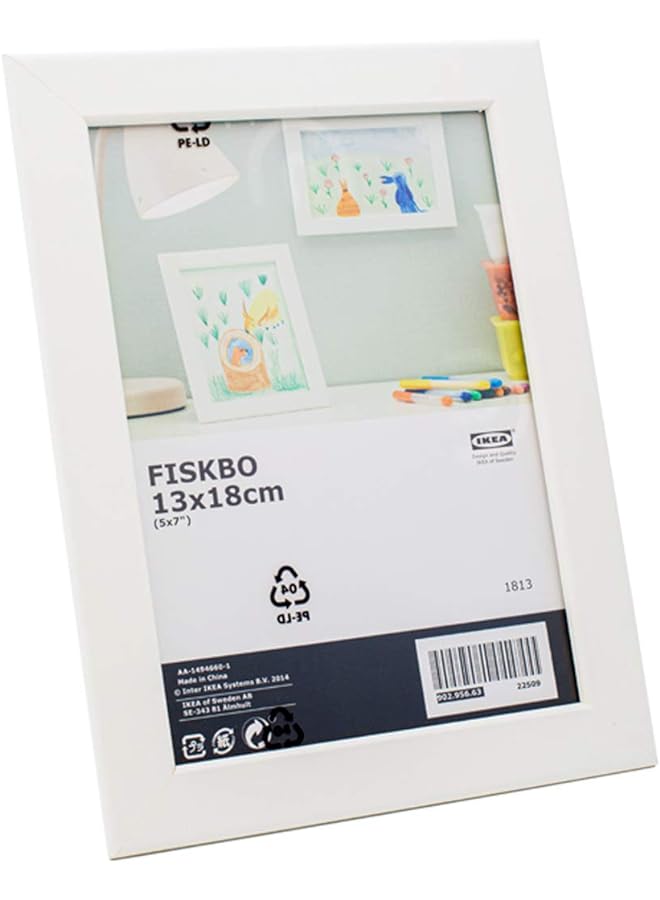 Zaboon Fiskbo frame in white; (13 x 18 cm) - Image 1