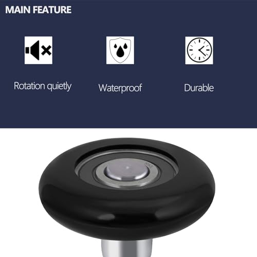 XiKe 12 Pack Black 2" Nylon Garage Door Roller 4" Stem, Quiet/Durable and High Load, Use 6200-2RS Double Seals Precision Bearings. - Image 2
