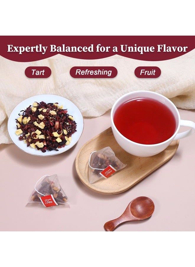 Fullchea - Cranberry Apple Tea, 45 Teabags - Cranberry Tea with Apple, Hibiscus, Rose & Licorice – Naturally Sweet & Tart - Non-GMO - Caffeine-Free - Wellness Support - Image 4