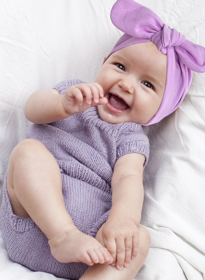 Jastore Newborn Baby Bowknot Turban Hat Infant Toddler Hospital Hat Cotton Head Wrap Beanie Cap(Light Purple+Light Blue+Dark Pink) - Image 2