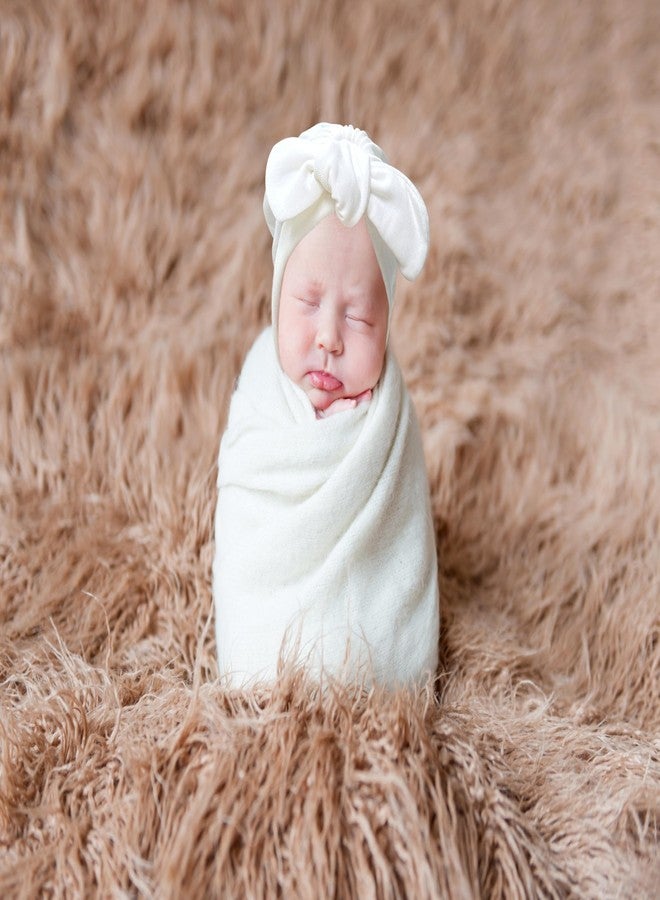 Jastore Newborn Baby Bowknot Turban Hat Infant Toddler Hospital Hat Cotton Head Wrap Beanie Cap(Light Purple+Light Blue+Dark Pink) - Image 5