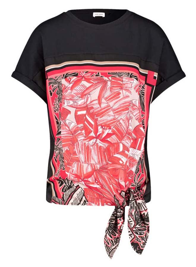 GERRY WEBER Short sleeve top with a knotted detail and front print  - Image 5