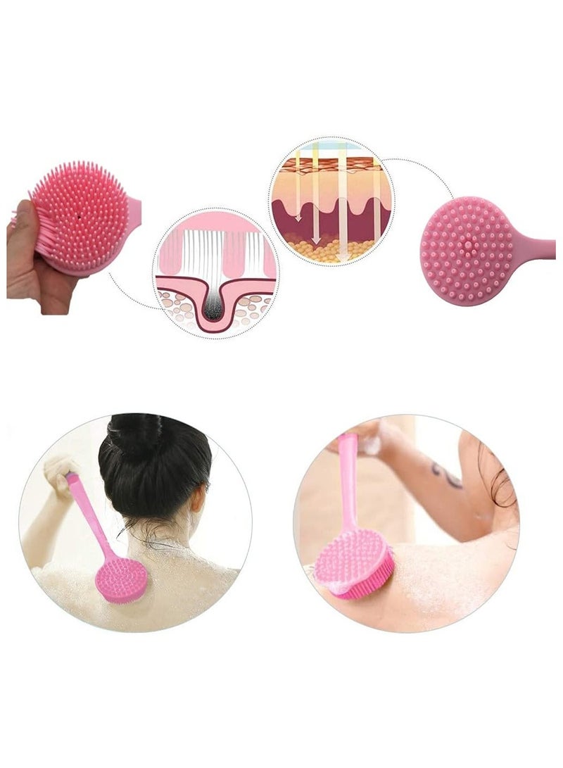 Shower Brush Silicone Bath Body Brush with Soft Bristles Back Scrubber Brush for Men Women Shower Exfoliating and Massage - Image 3