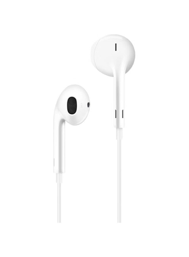 Newmine Xl08 Semi In-Ear Wired Headphones With Remote Control, Mobile Phone Headphones, Music Headphones, 3.5Mm Jack, Compatible With Computers, Laptops And Smartphones, White - Image 2