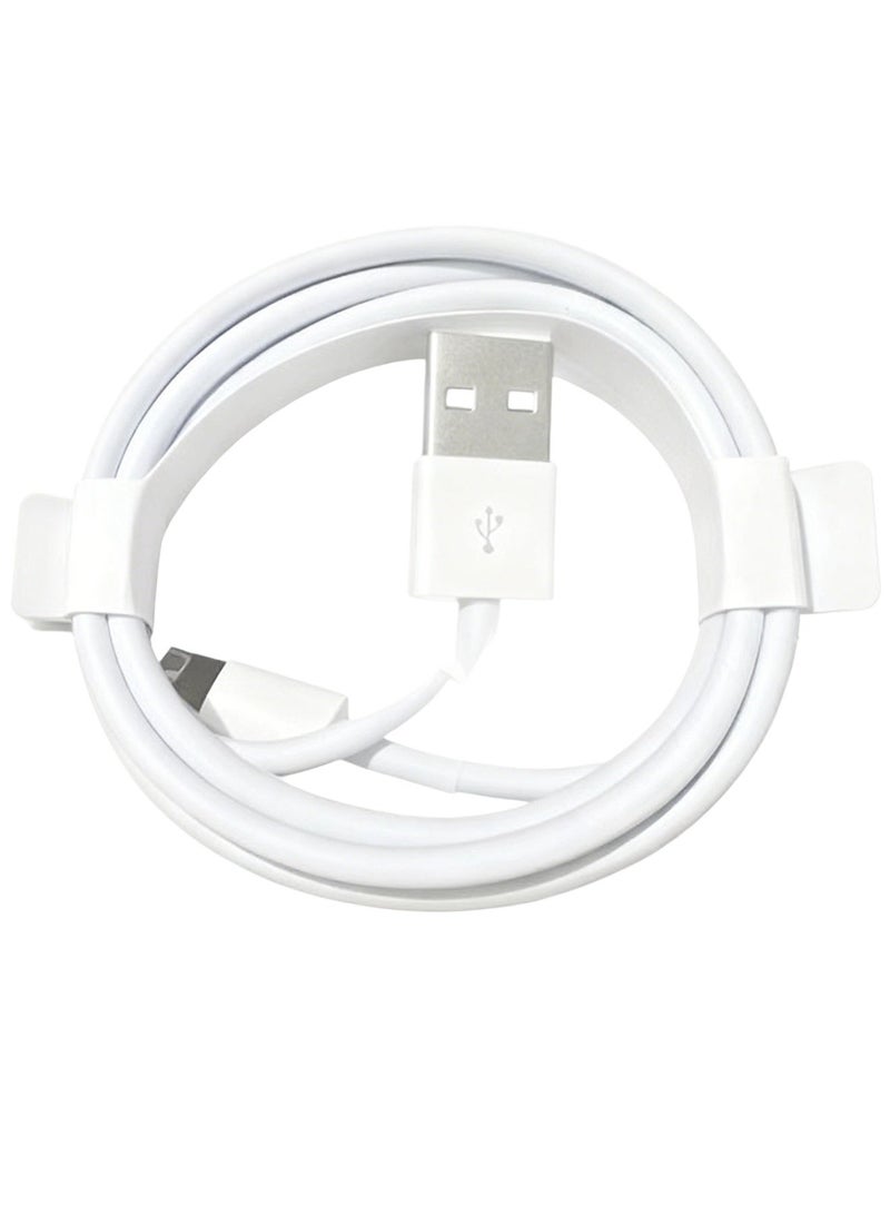 Lightning to USB Cable 1M with Original IC, Fast Charging Data Sync Cable for iPhone 5-14 Series, White - Image 2