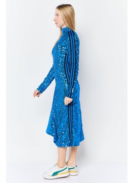 adidas Originals Women Sportswear Fit Outdoor Dress, Blue  - Image 3