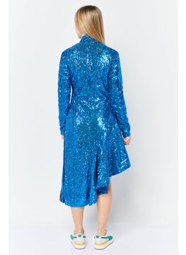 adidas Originals Women Sportswear Fit Outdoor Dress, Blue  - Image 4
