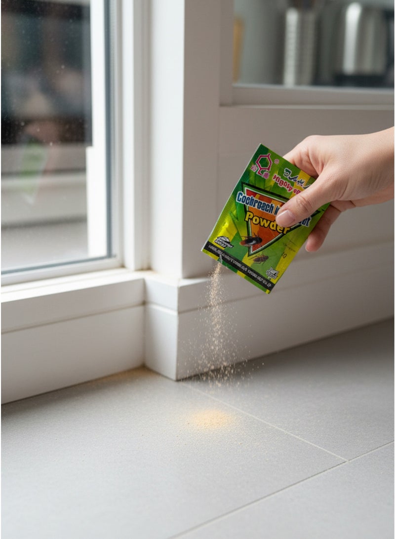 Green Leaf Cockroach Killer Bait (6g), Effective Fipronil Powder, Nest Eliminator for Home Use. - Image 5