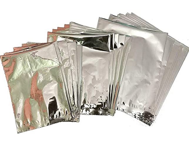 MAHARAJA 4 x 6 Inches small Aluminium Silver foil Pouches for Food Tea Coffee Packaging Packing Pouches Storage Bags for Multipurpose use 100 - Image 2