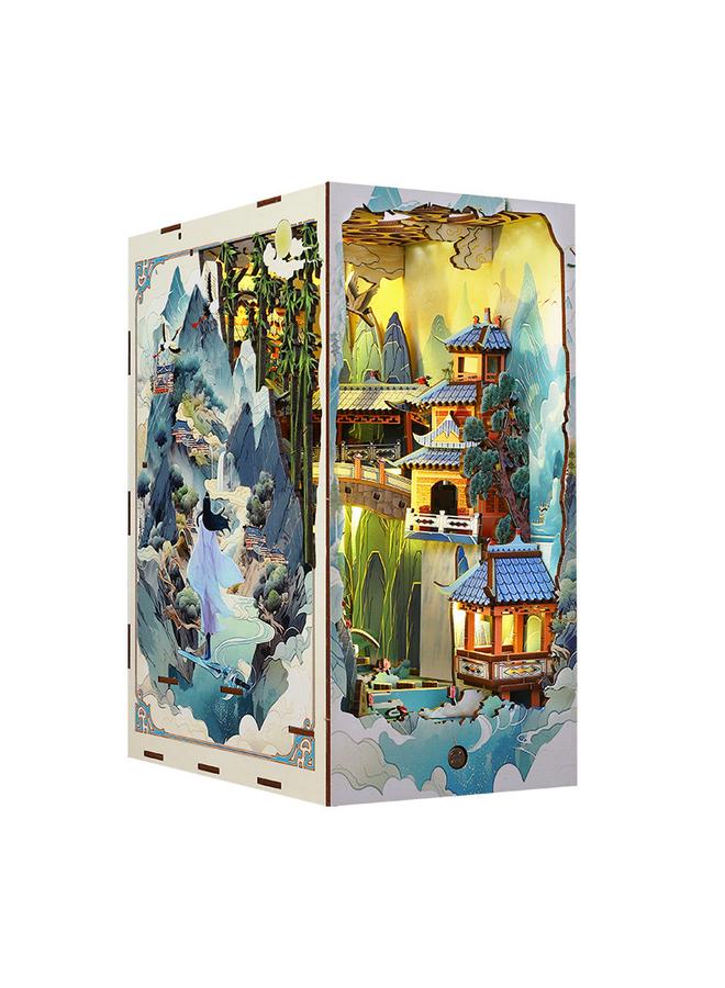 منزل Jietdiy House Penglai Wonderland 3D مجمعة ثلاثية الأبعاد ، منزل مصغر ، لعبة بناء عيد ميلاد - Image 3