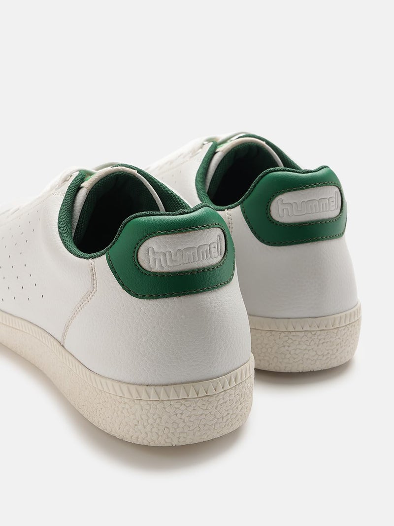 hummel Classic Pinnacle Casual Sneaker for Men Lightweight Breathable with Enhanced Comfort Cushioned Insole and Slip-Resistant Work and Play Casual Shoes-UK 9 White/Green - Image 5