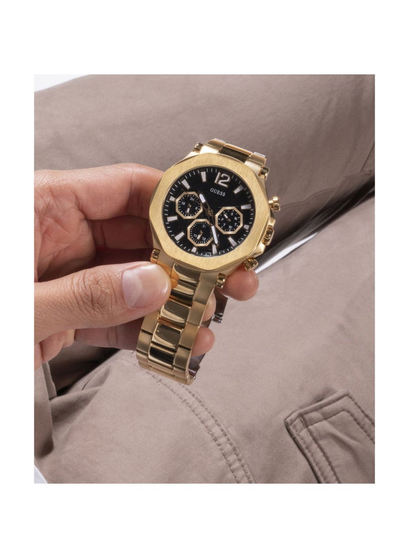 GUESS ساعة GUESS للرجال متعددة الوظائف باللون الذهبي - GW0539G2 - Image 5