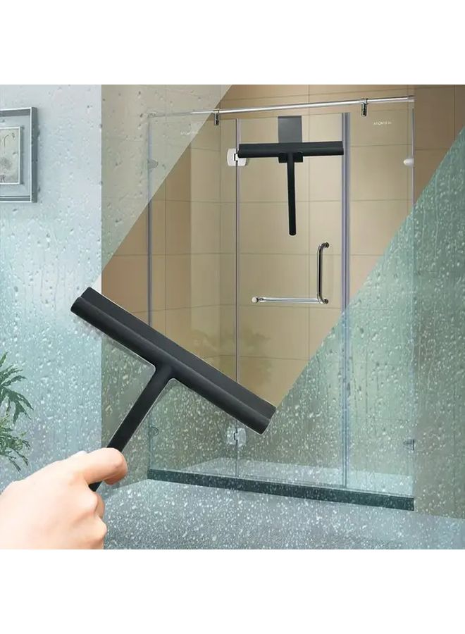 Heavy Duty Silicone Squeegee For Window Glass Shower Door Car Windshield Includes Hook Black 21cm - Image 4