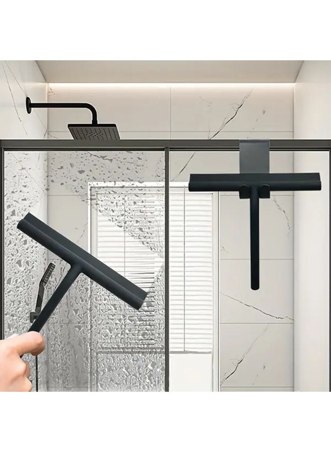 Heavy Duty Silicone Squeegee For Window Glass Shower Door Car Windshield Includes Hook Black 21cm - Image 5