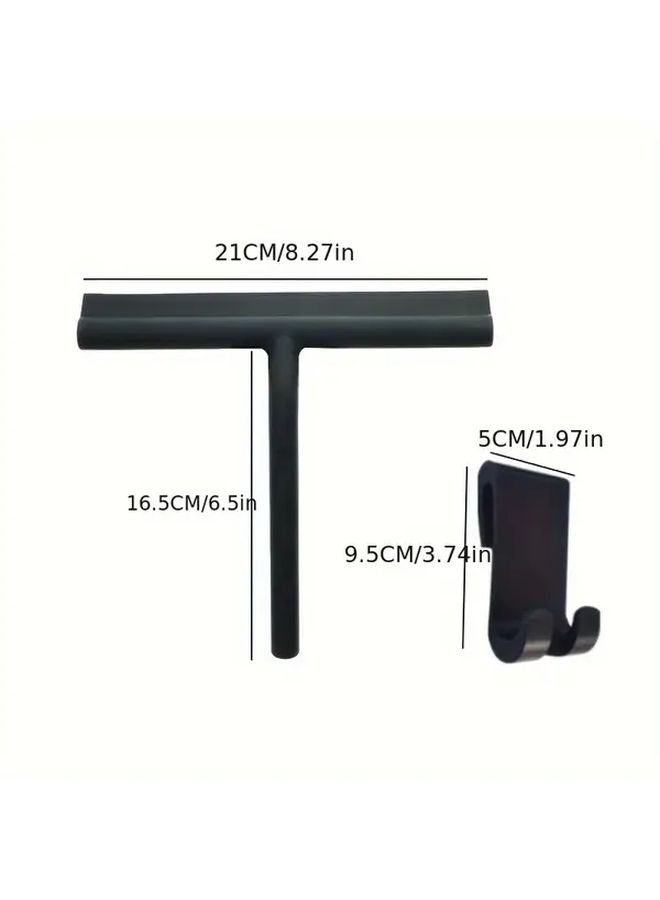 Heavy Duty Silicone Squeegee For Window Glass Shower Door Car Windshield Includes Hook Black 21cm - Image 3