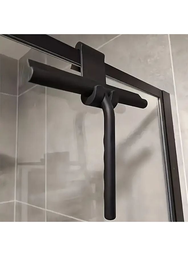 Heavy Duty Silicone Squeegee For Window Glass Shower Door Car Windshield Includes Hook Black 21cm - Image 1