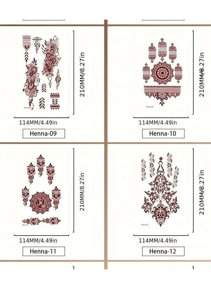 Goolsky Vermilion Lace Disposable Tattoo Sticker - Waterproof, Sweatproof, Colorful, Temporary Body Art - Easy to Apply and Remove  - Image 2
