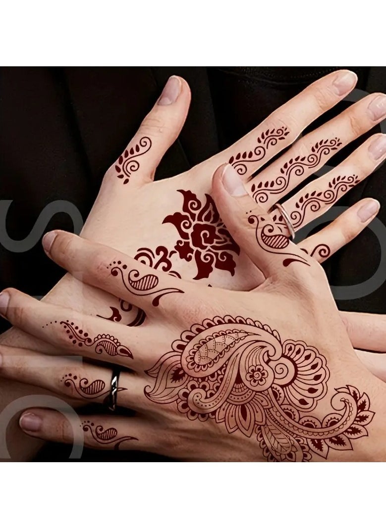 Goolsky Vermilion Lace Disposable Tattoo Sticker - Waterproof, Sweatproof, Colorful, Temporary Body Art - Easy to Apply and Remove  - Image 5