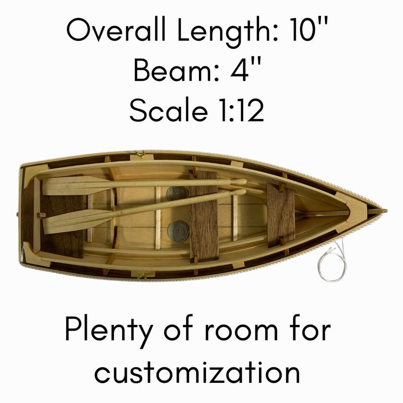 Model Expo Midwest Dinghy Wooden Ship Model Building Kit for Adults DIY Woodcraft Self Assembly - Complete Kit for Adults with Tools, Paint, and Glue Included - Image 3