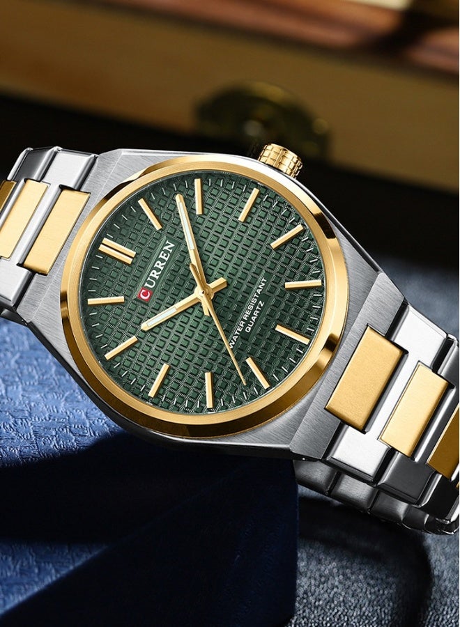 CURREN Quartz Simple Grid Business Watch Alloy Case Multi Function Fashion Watch - Image 4