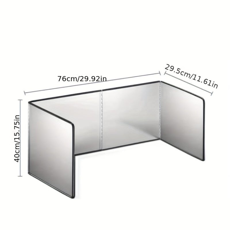 Silvery Large Foldable Stainless Steel Splatter Guard Non Stick Oil Proof Easy Clean - Image 3