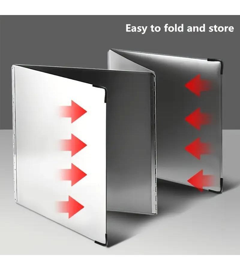 Silvery Large Foldable Stainless Steel Splatter Guard Non Stick Oil Proof Easy Clean - Image 5