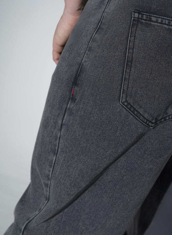 هوبرهولمي جينز رمادي بقصة مريحة 1% قطن بإغلاق بأزرار - Image 5