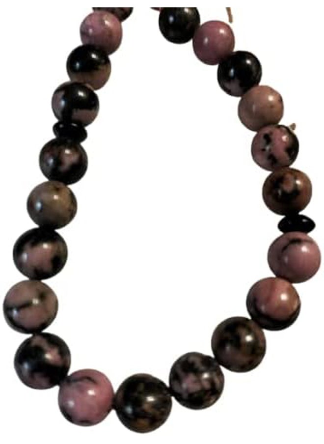 Generic 33 Beads Real Natural Rhodonite Stone Rosary  - Image 2