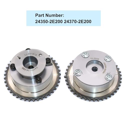 FZJDSD Intake & Exhaust Camshaft Phaser Adjuster Actuator CVVT Gear Compatible with Hyundai Elantra Tucson Sonata 2014-2021 Compatible with Kia Forte Soul Optima 2014-2020# 24350-2E200 24370-2E200 - Image 3