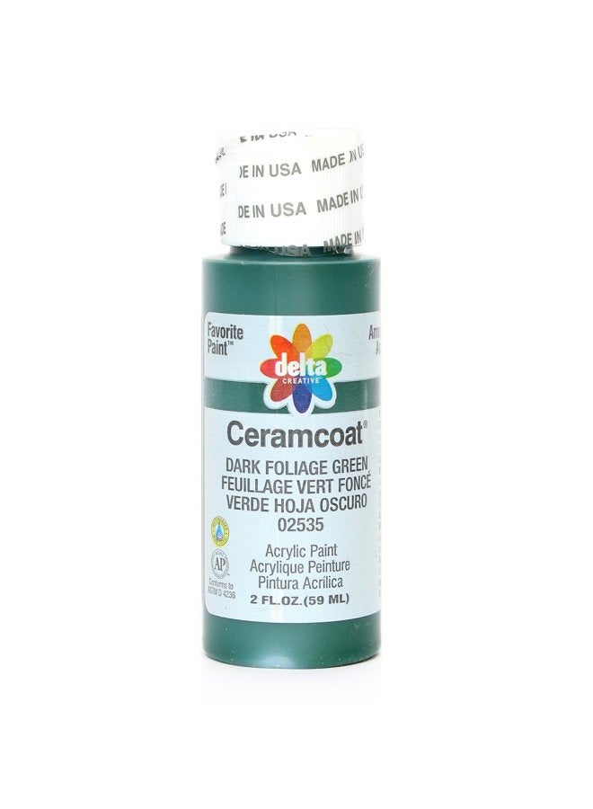 Delta Creative Ceramcoat Acrylic Paint in Assorted Colors (2 oz), 2535, Dark Foliage Green - Image 1