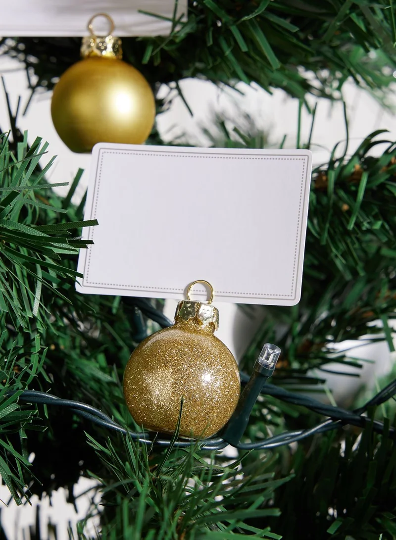 Talking Tables Glass Gold Bauble Place Card Holders Set Of 8