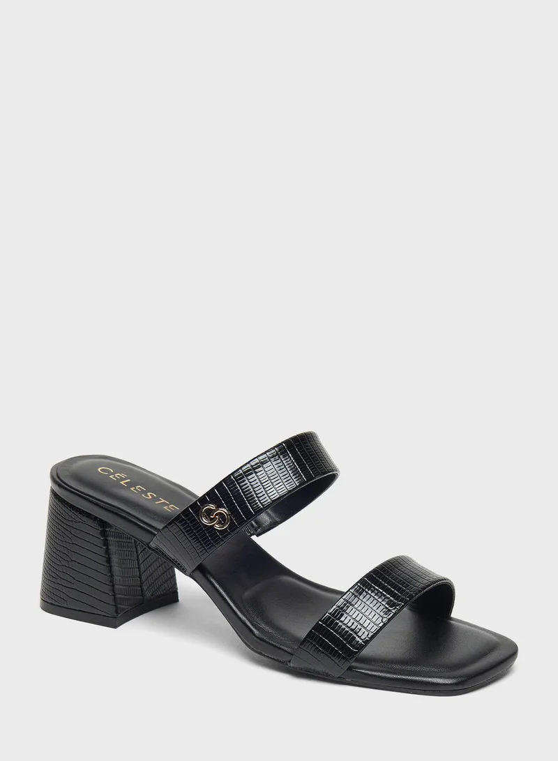 Celeste Double Strap Heel Sandals