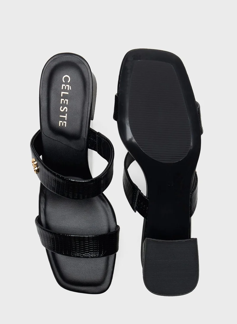 Celeste Double Strap Heel Sandals