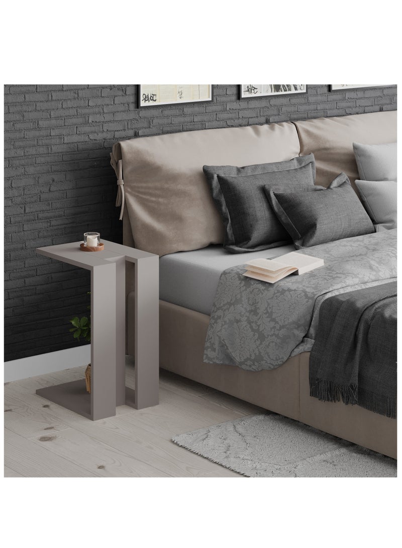 موراه طاولة جانبية من موراه هوم موجو سي | طاولة جانبية متعددة الاستخدامات وموفرة للمساحة لغرفة المعيشة | ٥٧×٤٠×٣٠ سم | طاولة قهوة | طاولة جانبية جانبية | أثاث بتصميم عصري (لون موكا فاتح) - Image 2
