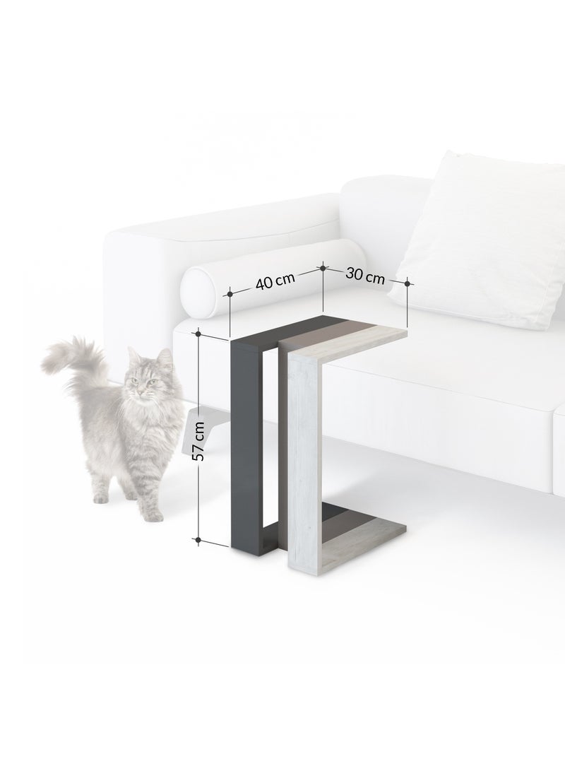 موراه طاولة جانبية من موراه هوم موجو سي | طاولة جانبية متعددة الاستخدامات وموفرة للمساحة لغرفة المعيشة | ٥٧×٤٠×٣٠ سم | طاولة قهوة | طاولة جانبية جانبية | أثاث بتصميم عصري (لون موكا فاتح) - Image 3