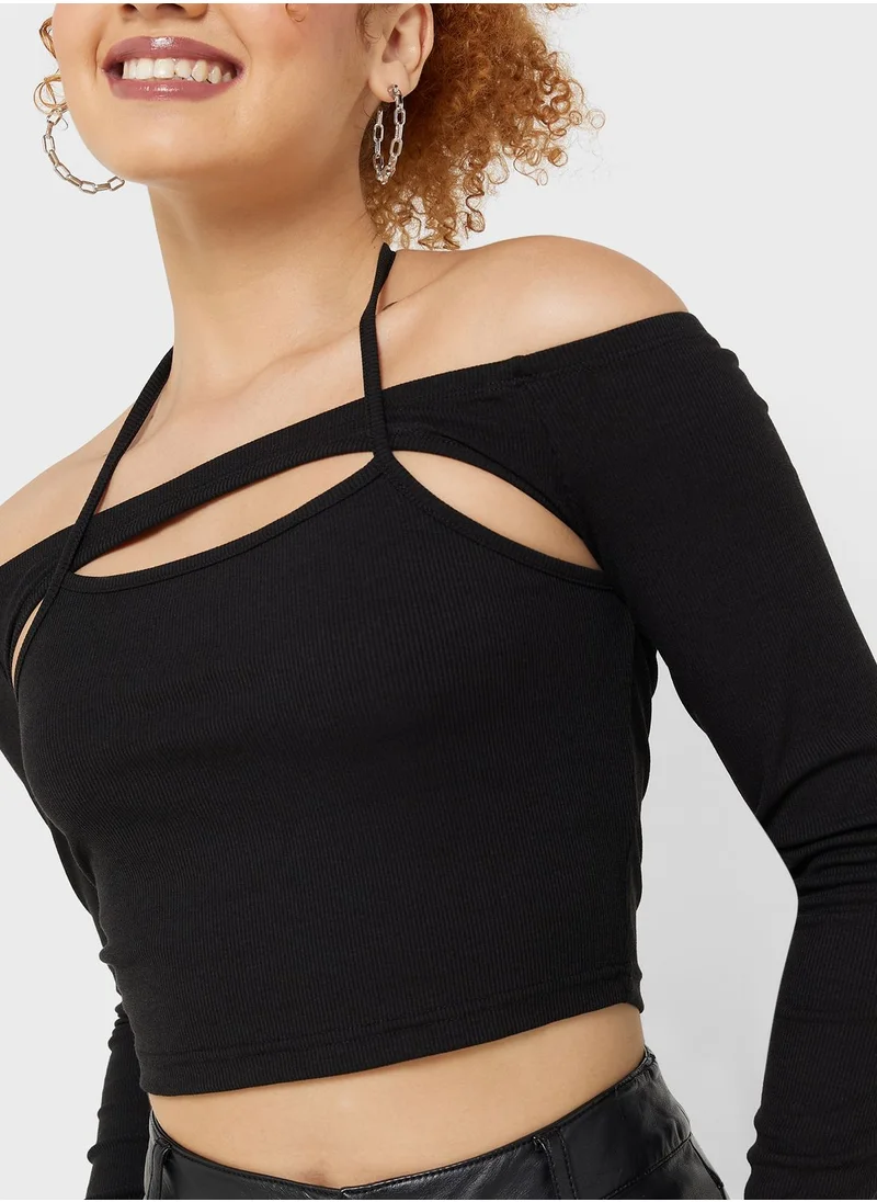جينجر Urban Minx Cutout Back Crop Top