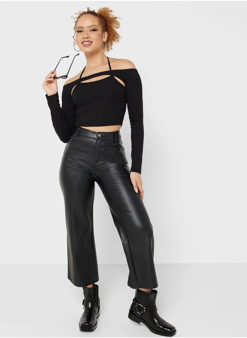 جينجر Urban Minx Cutout Back Crop Top